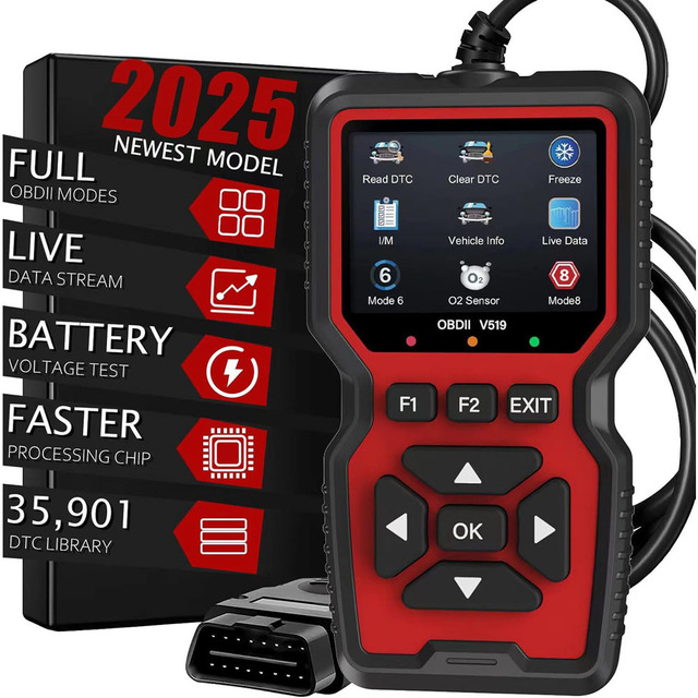 V519 ELM327 OBD II Diagnostic Scanner with Code Reader 12V 1 Year Warranty-Universal Fit Car Scanner