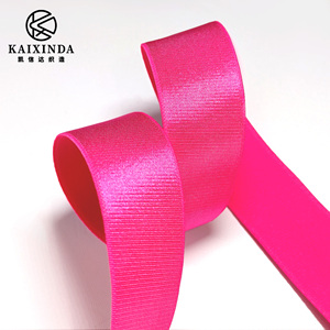 Vente directe d'usine, bande élastique en satin de nylon, brillante, lisse, rayée, bande élastique pour <span class=keywords><strong>soutien</strong></span>-<span class=keywords><strong>gorge</strong></span>, accessoires vestimentaires - Product Image 6