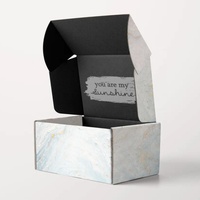 Boîte cadeau en carton ondulé de haute qualité pour bijoux et chaussettes, écologique, recyclable, avec pelliculage mat, emballage express