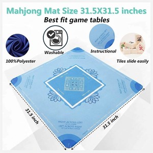 Tapete Antideslizante Automático para Mahjong, Extra Grande 31.5x31.5cm, Alfombrilla <span class=keywords><strong>de</strong></span> Juego Personalizada <span class=keywords><strong>de</strong></span> Fábrica, Microfibra <span class=keywords><strong>de</strong></span> Lujo con Patrón Retro - Product Image 4