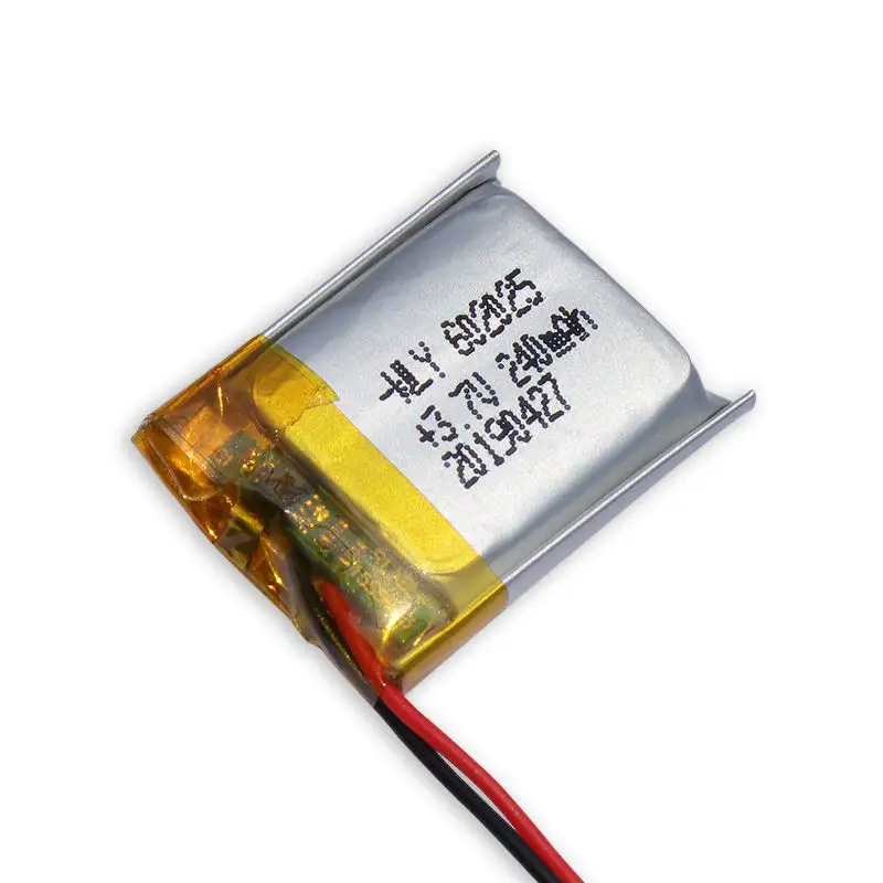 Rechargeable 3.7v Lithium Ion Battery 602025 240mah Small Battery Lipo With KC MSDS For Wireless Home Appliances