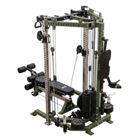 Mesin Gym DW SPORTS All-in-One Functional Trainer Cable Crossover dengan Bench & Leg Extension yang Dapat Disesuaikan, Berbahan Metal, Unisex