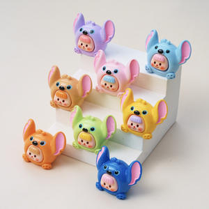 Nouvelle figurine en résine 3D mignonne de JC Steve, perles en lucite multicolores, accessoires de bureau DIY, décoration de voiture, petite taille - Product Image 5