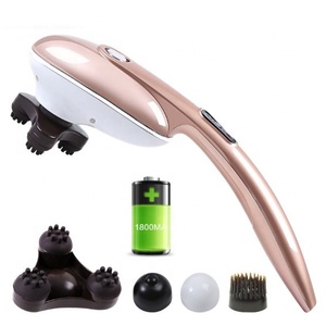 Masseur corporel sans fil portatif LY-638A avec finition peinture piano, marteau vibrant à lumière rouge pour le corps - Product Image 1