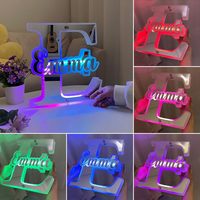 Neonawall - Miroir LED personnalisé avec nom en lettres, veilleuse, décoration murale pour chambre à coucher, lampe, cadeau de Noël, cadeau de la Saint-Valentin