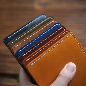 Luxuriöses Italienisches Herren-Portemonnaie aus Echtleder nach Maß, kurzer offener Verschluss, RFID-Funktion, pflanzlich gegerbtes Leder - Product Image 6