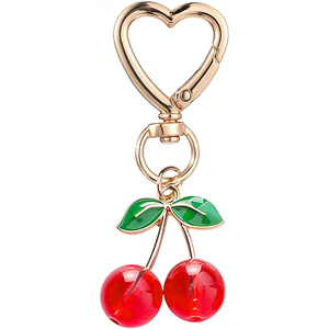 Graziosi Ciondoli a Forma di Ciliegia Kawaii per Borse e Portachiavi da Donna, Decorazioni per Chiavi dell'Auto, Regali, Accessori, Ciondolo Trasparente, Portachiavi a Ciliegia - Product Image 1
