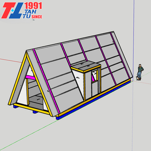 Casa Prefabbricata Moderna a Telaio a 'A' Smontabile, Progetto di Casa Triangolare con Struttura in Acciaio Decorativa per Esterni - Product Image 4