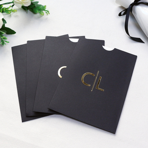 Sobre De bolsillo para tarjeta De invitación De boda en blanco y negro popular con iniciales acrílicas láser Carte De Mariage - Product Image 4