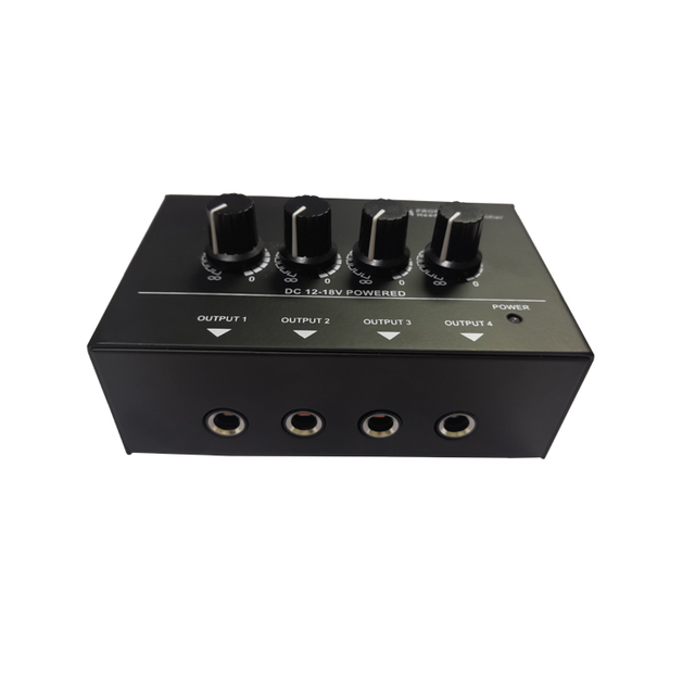 N-Audio High Quality Professional 4-Channel Stereo and Mono Headphone Amplifier for Audio Video & Lighting Professional Use