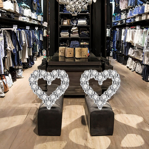 Love Diamond Heart <b>Stud</b> <b>Earrings</b> <b>Set</b> 925 Sterling <b>Silver</b> Women Girl Trendy Gift Engagement Fine Jewelry Wholesale Bulk - Product Image 3