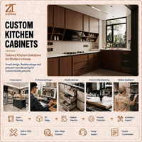 Spécifications du produit : Armoire de rangement haute de cuisine moderne à panneaux surélevés avec poignées pour projets d'appartements haut de gamme