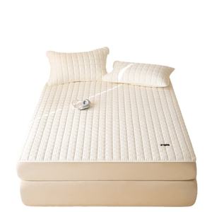 Ensemble de housse de matelas matelassée de luxe pour adultes, trois pièces, taille Queen/King, imperméable et anti-urine, lavable en machine, qualité toutes saisons - Product Image 2