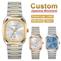 Fabricant de montres en marque privée, montre à quartz en acier inoxydable personnalisée, montre de luxe en acier inoxydable, montre personnalisée avec logo