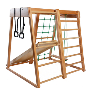 Çocuklar İç Mekan Sporları Fiziksel Gelişim Eğitimi Tırmanma Kaydırak İp Keşfi Ahşap Naylon Tırmanıcı Eğlence Ekipmanları Bahçe - Product Image 4