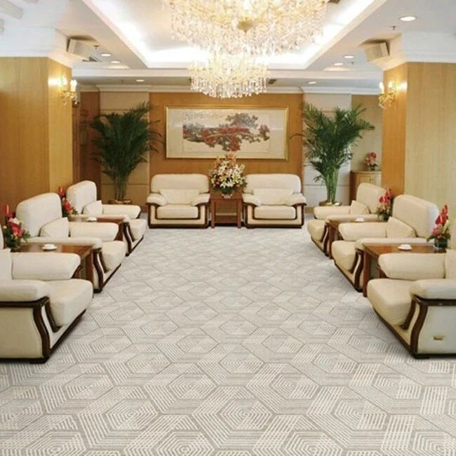 Custom Size 80% Wool 20% Nylon Tufted Washable Axminster Carpet Printed Banquet Hall Wall-to-Wall Hotel with Jute Backing
