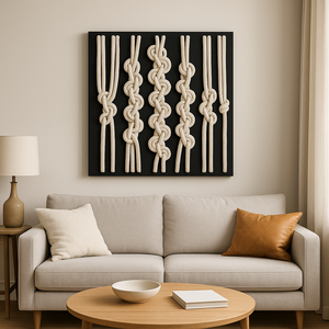 Marcos de fiesta de fibra escandinava, colgantes de pared de macramé decorativos, diseños de arte textil, decoración del hogar, decoración de pared para el hogar de lujo - Product Image 5