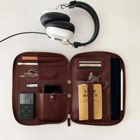 Stockage d'affaires en cuir organisateur titulaires housse pour ordinateur portable pour tablette couverture Premium pour appareils mobiles
