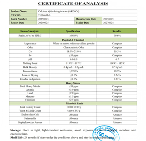 Suplemento de Alfa-Cetoglutarrato de Calcio (Ca-<span class=keywords><strong>AKG</strong></span>) en Polvo a Granel, Marca Privada OEM, para Apoyo a la Vitalidad y Longevidad - Product Image 2