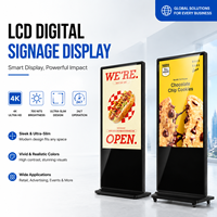 Pantalla LCD IPS de 55 Pulgadas 2K 4K UHD para Señalización Digital, 500-700 Nits de Alto Brillo, Antideslumbrante, Kiosco Publicitario Ultra