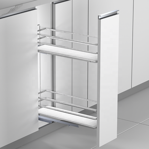 Cesta deslizante moderna de aluminio para especias, para almacenamiento en gabinetes de cocina - Cesta deslizante ecológica para cajones de cocina C - Product Image 1