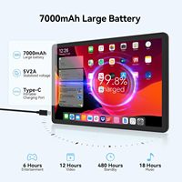 Tablette Android 14 mise à niveau 2025, tablette PC Android 11 pouces, Android 14, 4G double SIM, appareil photo 13MP pour les affaires, les jeux et l'éducation