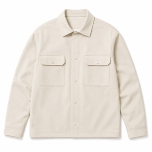 <span class=keywords><strong>Veste</strong></span> décontractée pour homme <span class=keywords><strong>en</strong></span> toile de coton - <span class=keywords><strong>Veste</strong></span> chemise coupe ample, surchemise légère et tendance pour le printemps - Product Image 4