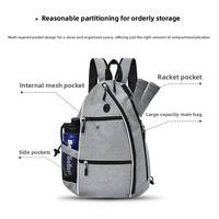 Sac à dos multifonctionnel pour pickleball, tennis et padel, sac de rangement avec cordon de serrage, sac triangulaire à bandoulière pour l'entraînement en plein air