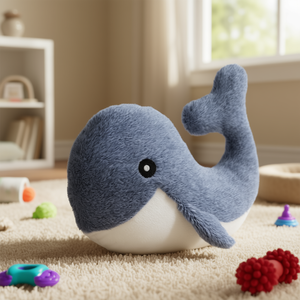 Juguete de Peluche de Ballena Nórdica de 10 Pulgadas, Juguete Suave con Sonido para Mascotas - Product Image 3