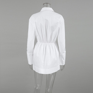 Abito Elegante da Donna di Alta Qualità, Stile Vintage, Linea ad A, Maniche Lunghe, Tinta Unita, Lunghezza Sopra il <span class=keywords><strong>Ginocchio</strong></span>, con Cintura in Vita - Product Image 5