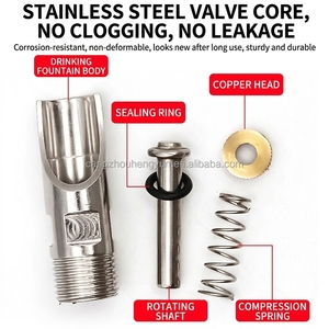 Bebedero de Agua <span class=keywords><strong>para</strong></span> Lechones de Acero Inoxidable de Alta Calidad con Boquilla Tipo Pico de Pato - Product Image 2