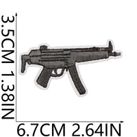 Sniper senapan besi pada Patch penggemar berpakaian granat Logo Patch Submachine Gun Beanie kustom Patch
