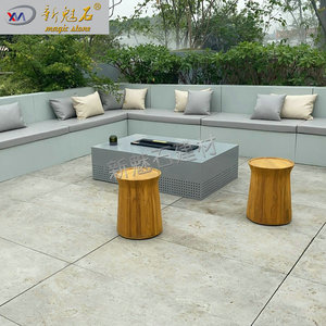 New Magic Stone <b>Outdoor</b> Garden <b>Sofa</b> GRC Concrete White Leisure Seating For Hotel Mall Balcony - Product Image 2