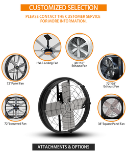 Ventilador de Pared Inteligente para Gallineros con Control por Aplicación |   Ventilador de CC sin Escobillas de Alto Torque Bonawind de 38 Pulgadas - Product Image 5