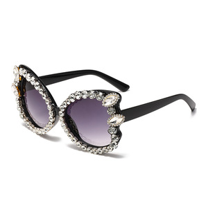 Jamie 2331BM Rhinestone Cat Eye Sunglasses Black Frame UV400 Women's Fashion Sunshades - Product Image 1