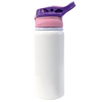Bouteille sport en aluminium rose MR.R de 600 ml avec couvercle portable pour sublimation, idéale pour l'impression par transfert à chaud