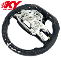 Volante Deportivo de Carreras Personalizado en Fibra de Carbono y Cuero Negro para Ford Mustang S650 GT350 500 Shelby 2024-2026