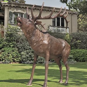 Statue di Cervi in Ottone per Giardino Esterno - Product Image 5