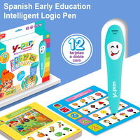 Livre d'apprentissage interactif en espagnol et français pour enfants BaoHan avec tablette sonore électronique et stylo OID - Jouet éducatif unisexe