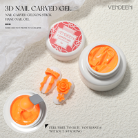 Vendeeni 3d gel de sculpture pour l'art des ongles 12 couleurs sculpté gel ongles ensemble dans la sculpture pot fleurs conception marque privée usine oem