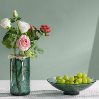 Verrerie Verre coloré Fabrication Vaisselle de mariage Assiette à dessert Assiettes à salade et vase en verre