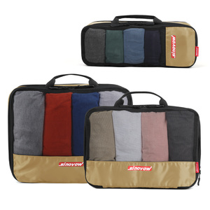 Organisateur de voyage personnalisé, cubes de rangement pour bagages légers avec fenêtre en maille pour vêtements, articles de toilette, voyage, rangement à domicile - Product Image 4
