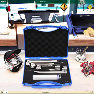 Herramienta de Detección de Garganta para Anestesia LED Óptica para Mascotas, Laringoscopio Veterinario de Acero Inoxidable con 5 Hojas YL04-IaZ VET - Product Image 3