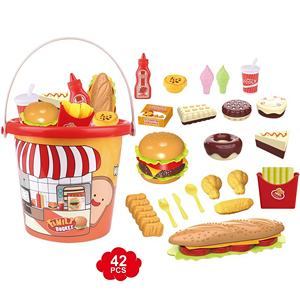 Игровой набор «Мини-еда»: гамбургеры, пицца, имитация еды для детских ролевых игр, реквизит для ресторана и домашней кухни - Product Image 5