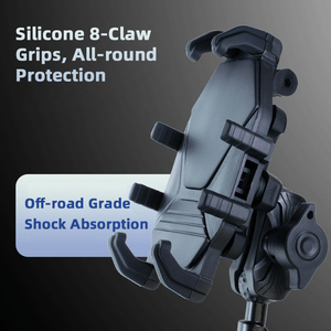 Universal Motorcycle Phone Mount with Sunshade, Anti-Theft Shockproof Phone Holder for Scooter - Product Image 2