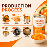 Segmen Jeruk Mandarin Kalengan Grosir 850g dalam Sirup Ringan Segmen Utuh Label Pribadi Pemasok Ukuran Kustom