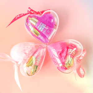 חם למכירה טבעונית ג 'ל ליפ גלוס להגדיר כדור רך כדורי עסיסיים צבע שפתיים עסיסיים צבע לב מותאם אישית - Product Image 5