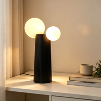 Lampe de table minimaliste moderne à rayures macaron pour chevet, décoration intérieure pour salon et chambre d'enfant
