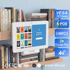 Tableta Android POE de 10.1 Pulgadas <span class=keywords><strong>para</strong></span> Estanterías de Biblioteca, <span class=keywords><strong>para</strong></span> Búsqueda de Libros y Sistema de Préstamo Autoservicio, Señalización Digital de Montaje en Pared - Product Image 1