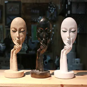 Sculpture de personnages abstraites modernes, résine, ornement de luxe, décoration de la maison, artisanat, 30 cm